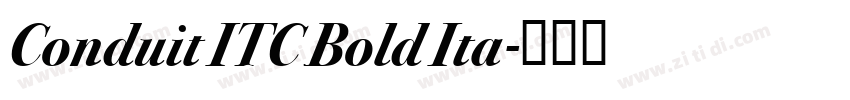 Conduit ITC Bold Ita字体转换
